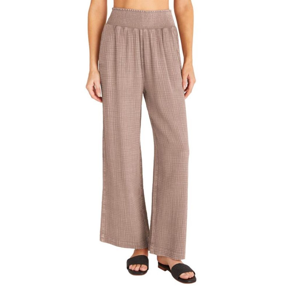 Z Supply Taupe Straight-Leg Wide Pants